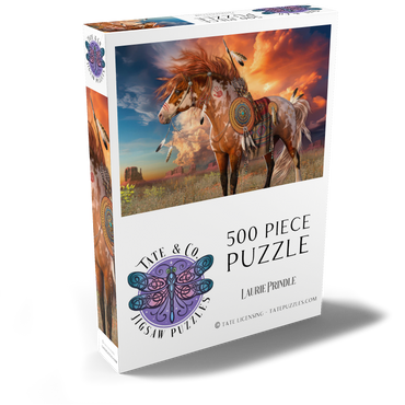 Darstellung des Puzzle Motivs Medicine Horse Native American Horse - Laurie Prindle 500 Puzzle Schachtel Ansicht2