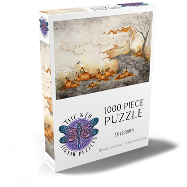 Darstellung des Puzzle Motivs Whispers In The Pumpkin Patch fairy - Amy Brown 1000 Puzzle Schachtel Ansicht2