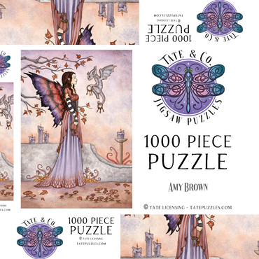 Darstellung des Puzzle Motivs Key Keepers fairy – Amy Brown 1000 Puzzle Schachtel 3D Modell