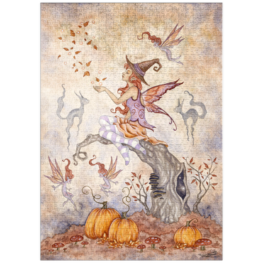 Darstellung des Puzzle Motivs puzzleplate Autumn Spell fairy – Amy Brown 1000 Puzzle