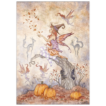 Darstellung des Puzzle Motivs puzzleplate Autumn Spell fairy – Amy Brown 500 Puzzle