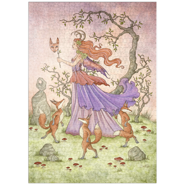 Darstellung des Puzzle Motivs puzzleplate Fox Dance fairy - Amy Brown 1000 Puzzle