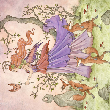 Darstellung des Puzzle Motivs Fox Dance fairy - Amy Brown 1000 Puzzle 3D Modell