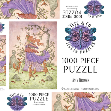 Darstellung des Puzzle Motivs Fox Dance fairy - Amy Brown 1000 Puzzle Schachtel 3D Modell