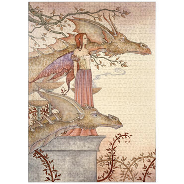 Darstellung des Puzzle Motivs puzzleplate The Company Of Dragons Fairy – Amy Brown 1000 Puzzle