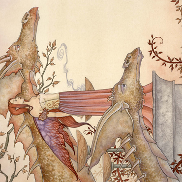 Darstellung des Puzzle Motivs The Company Of Dragons Fairy – Amy Brown 500 Puzzle 3D Modell