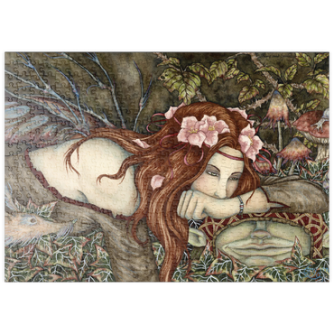 Darstellung des Puzzle Motivs puzzleplate Fairy And Goblin fantasy – Amy Brown 500 Puzzle