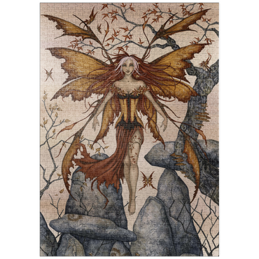 Darstellung des Puzzle Motivs puzzleplate The Arrival Fairy – Amy Brown 1000 Puzzle
