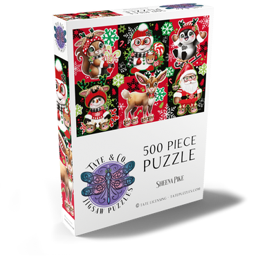 Darstellung des Puzzle Motivs Christmas Cuties Animals Collage - Sheena Pike 500 Puzzle Schachtel Ansicht2