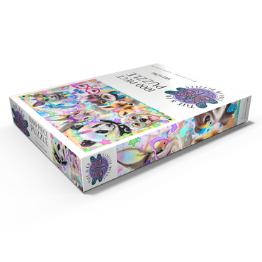 Darstellung des Puzzle Motivs Rainbow Cuties Baby Animals - Sheena Pike 1000 Puzzle Schachtel Ansicht1