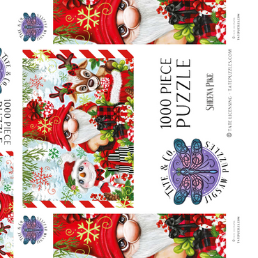 Darstellung des Puzzle Motivs Christmas Gnome and Friends - Sheena Pike 1000 Puzzle Schachtel 3D Modell