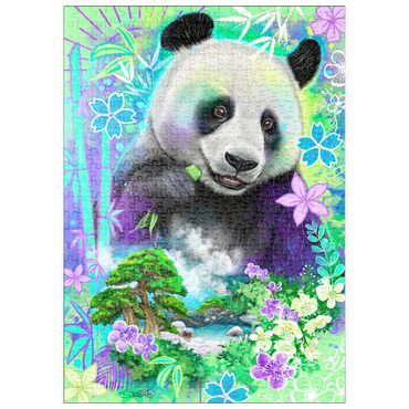 Darstellung des Puzzle Motivs puzzleplate Panda Bear Animal Spirit - Sheena Pike 500 Puzzle