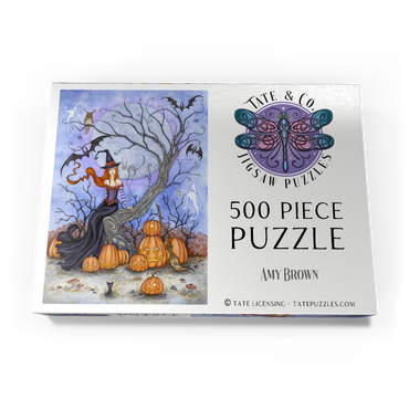 Darstellung des Puzzle Motivs The Halloween Tree witch – Amy Brown 500 Puzzle Schachtel Ansicht3