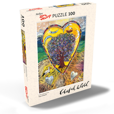 Darstellung des Puzzle Motivs Tree of Storks 100 Puzzle Schachtel Ansicht2