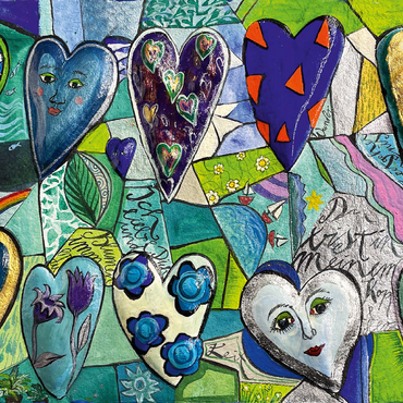 Darstellung des Puzzle Motivs Facets of the Heart 100 Puzzle 3D Modell