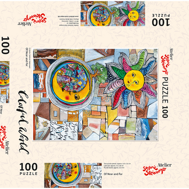 Darstellung des Puzzle Motivs Of Near and Far 100 Puzzle Schachtel 3D Modell