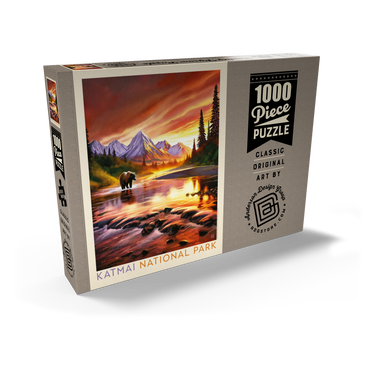 Darstellung des Puzzle Motivs Katmai National Park: Evening Glow 1000 Puzzle Schachtel Ansicht2