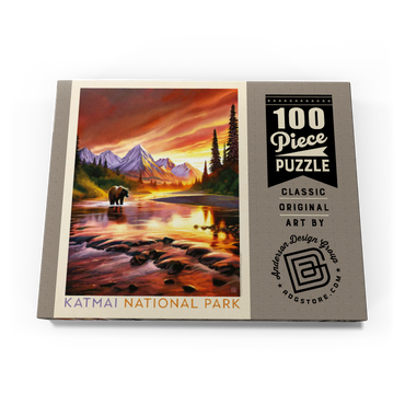 Darstellung des Puzzle Motivs Katmai National Park: Evening Glow 100 Puzzle Schachtel Ansicht3