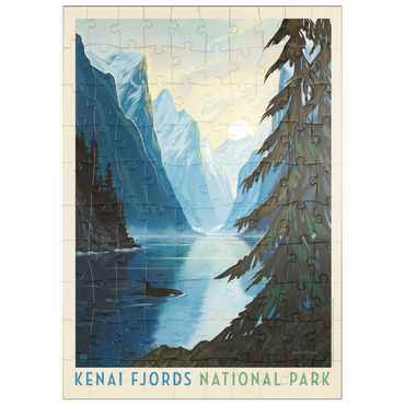 Darstellung des Puzzle Motivs puzzleplate Kenai Fjords National Park: Orca 100 Puzzle