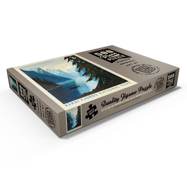 Darstellung des Puzzle Motivs Kenai Fjords National Park: Orca 500 Puzzle Schachtel Ansicht1
