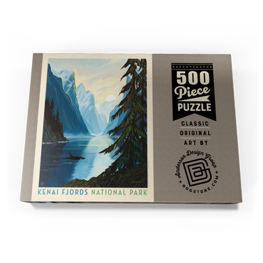 Darstellung des Puzzle Motivs Kenai Fjords National Park: Orca 500 Puzzle Schachtel Ansicht3