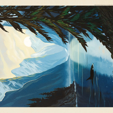 Darstellung des Puzzle Motivs Kenai Fjords National Park: Orca 500 Puzzle 3D Modell