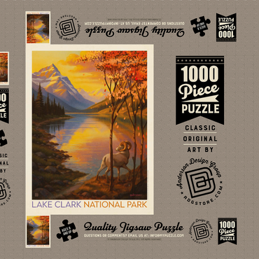 Darstellung des Puzzle Motivs Lake Clark National Park: Autumn Glow 1000 Puzzle Schachtel 3D Modell