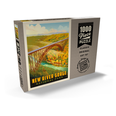 Darstellung des Puzzle Motivs New River Gorge: Bird's Eye View 1000 Puzzle Schachtel Ansicht2