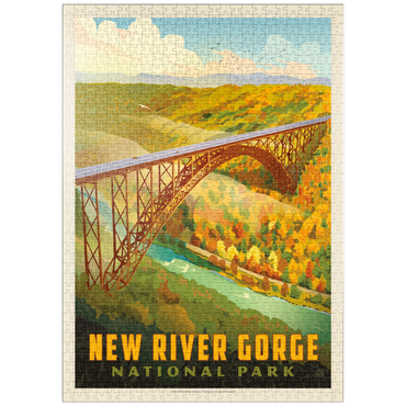 Darstellung des Puzzle Motivs puzzleplate New River Gorge: Bird's Eye View 1000 Puzzle