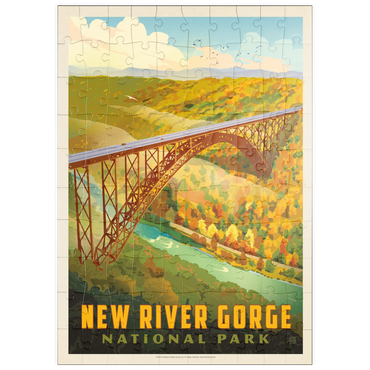 Darstellung des Puzzle Motivs puzzleplate New River Gorge: Bird's Eye View 100 Puzzle