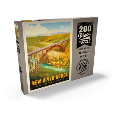 Darstellung des Puzzle Motivs New River Gorge: Bird's Eye View 200 Puzzle Schachtel Ansicht2