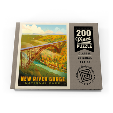 Darstellung des Puzzle Motivs New River Gorge: Bird's Eye View 200 Puzzle Schachtel Ansicht3