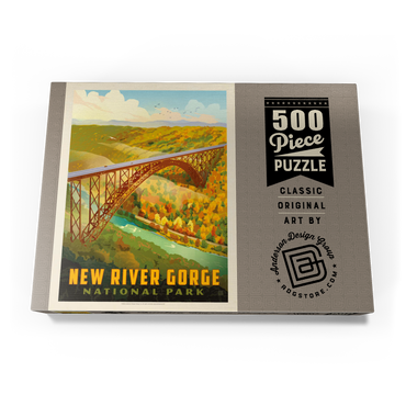 Darstellung des Puzzle Motivs New River Gorge: Bird's Eye View 500 Puzzle Schachtel Ansicht3