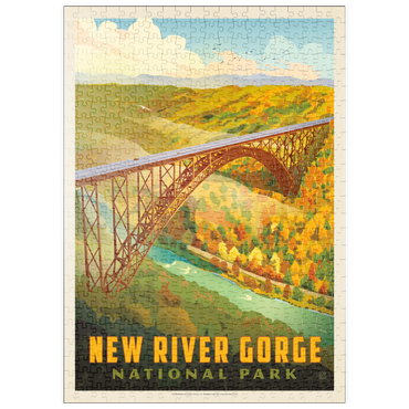 Darstellung des Puzzle Motivs puzzleplate New River Gorge: Bird's Eye View 500 Puzzle