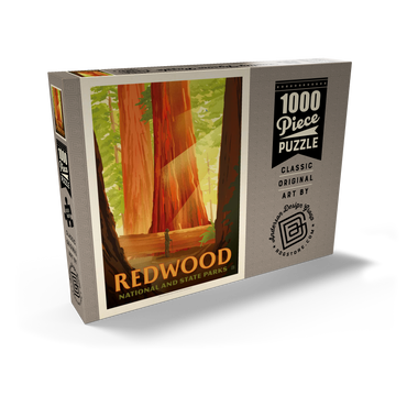 Darstellung des Puzzle Motivs Redwood National And State Parks: Sun Beams 1000 Puzzle Schachtel Ansicht2