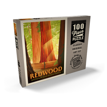 Darstellung des Puzzle Motivs Redwood National And State Parks: Sun Beams 100 Puzzle Schachtel Ansicht2