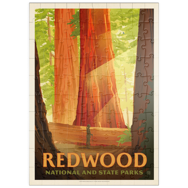 Darstellung des Puzzle Motivs puzzleplate Redwood National And State Parks: Sun Beams 100 Puzzle