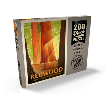 Darstellung des Puzzle Motivs Redwood National And State Parks: Sun Beams 200 Puzzle Schachtel Ansicht2