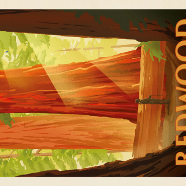 Darstellung des Puzzle Motivs Redwood National And State Parks: Sun Beams 200 Puzzle 3D Modell