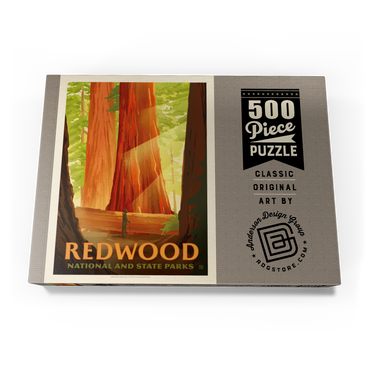 Darstellung des Puzzle Motivs Redwood National And State Parks: Sun Beams 500 Puzzle Schachtel Ansicht3