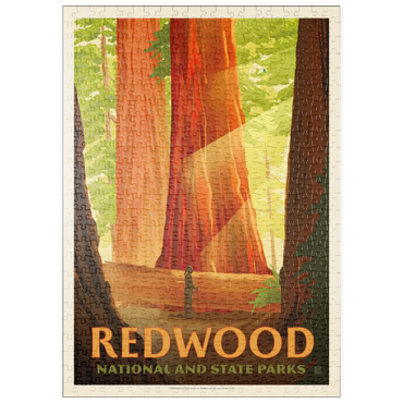 Darstellung des Puzzle Motivs puzzleplate Redwood National And State Parks: Sun Beams 500 Puzzle
