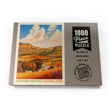 Darstellung des Puzzle Motivs Theodore Roosevelt National Park: Bison Country 1000 Puzzle Schachtel Ansicht3