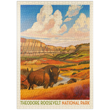 Darstellung des Puzzle Motivs puzzleplate Theodore Roosevelt National Park: Bison Country 1000 Puzzle