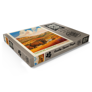 Darstellung des Puzzle Motivs Theodore Roosevelt National Park: Bison Country 100 Puzzle Schachtel Ansicht1