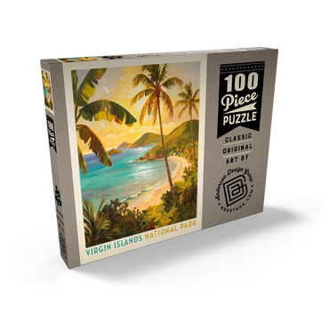 Darstellung des Puzzle Motivs Virgin Islands National Park: Shimmering Shoreline 100 Puzzle Schachtel Ansicht2