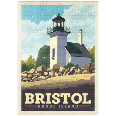Darstellung des Puzzle Motivs puzzleplate Bristol, Rhode Island: Bristol Ferry Lighthouse 1000 Puzzle