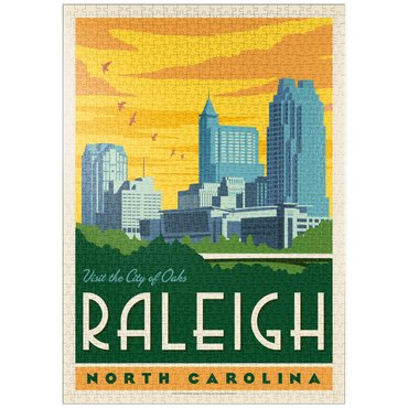 Darstellung des Puzzle Motivs puzzleplate Raleigh, North Carolina 1000 Puzzle