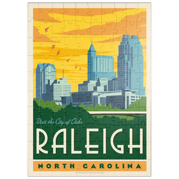 Darstellung des Puzzle Motivs puzzleplate Raleigh, North Carolina 100 Puzzle
