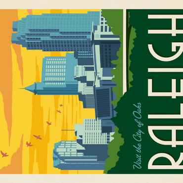 Darstellung des Puzzle Motivs Raleigh, North Carolina 500 Puzzle 3D Modell