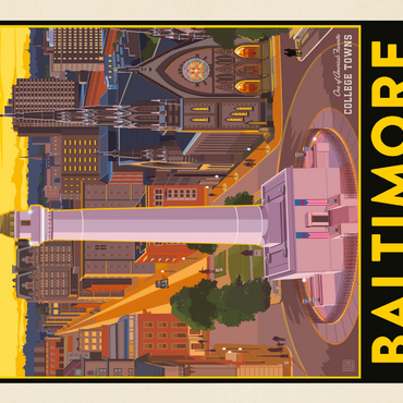 Darstellung des Puzzle Motivs American College Towns: Baltimore, MD 1000 Puzzle 3D Modell